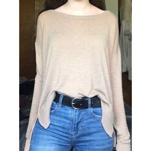 H&M glitter stripped long sleeve tee